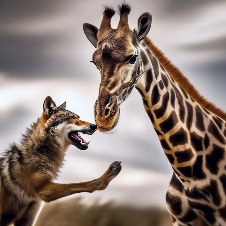 giraffe wolf